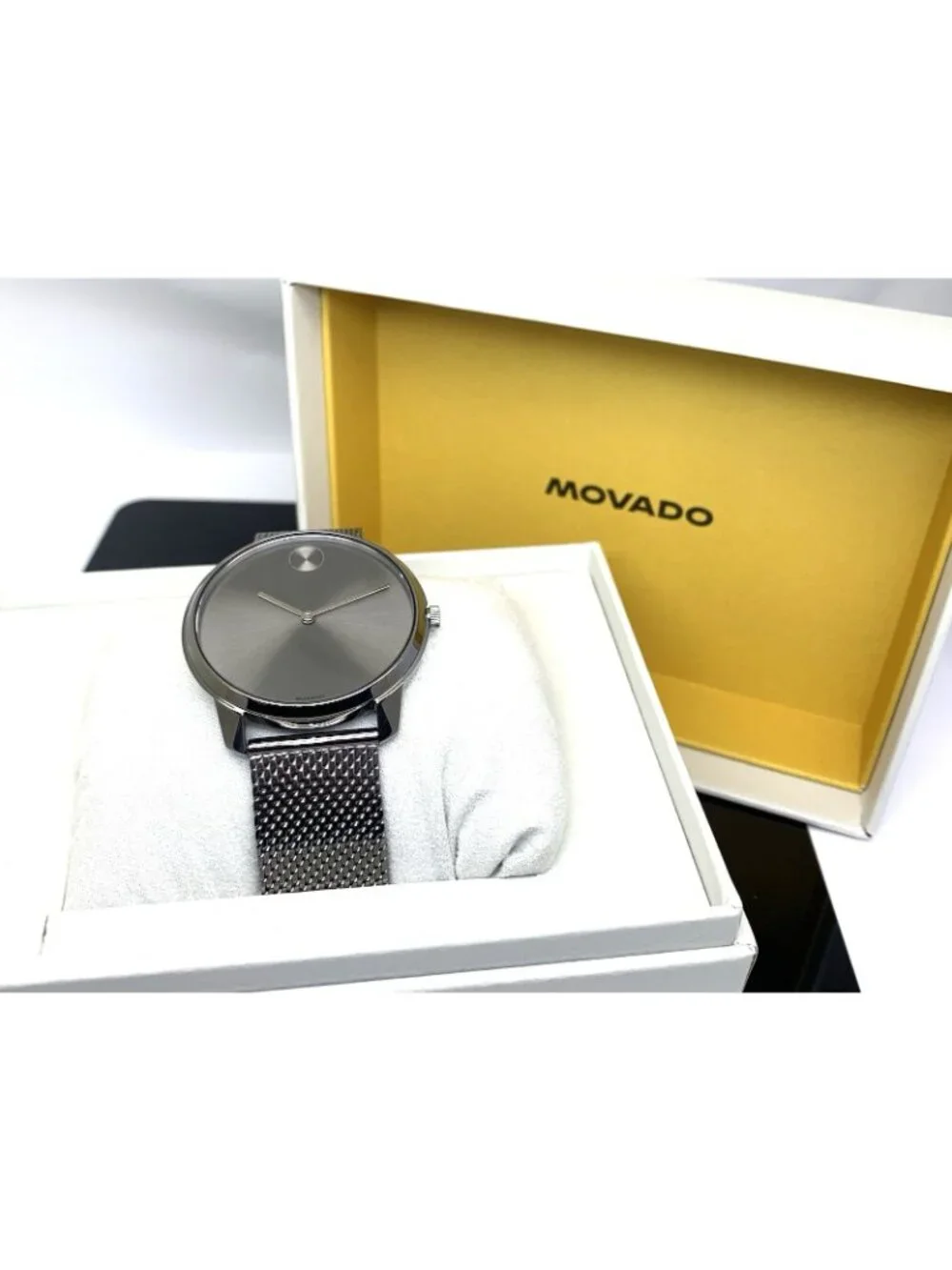 Movado Men's Watch 3600599 Bold Swiss Quartz Gray Dial Gunmetal Steel Band 42mm